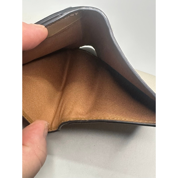 Women's Coach Beige & Brown Signature Bi-Fold Wallet One Size - Picture 8 of 9